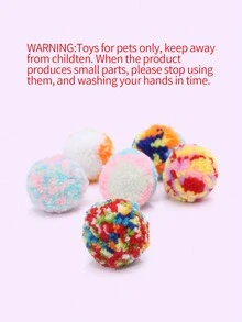 5 Piezas/paquete Juguetes Interactivos Para Gatos Con Bola De Hilo Lindo Resistente A Morder Y Pulir Para Jugar - Multicolor - Ver 7