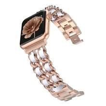 1 Miếng Kim loại Cowboy Chuỗi Tương thích với Apple Watch Da Ban nhạc , Thích hợp Đối với 38mm , 40mm , 41mm , 42mm , 44MM , 45mm , 49mm S9 , S8 , S7 , S6 , S5 , S4 , S3 , S2 Tất cả Là MỘT Lý tưởng Qủa tặng Đối với Đặc biệt Dịp Như Sinh nhật , Giáng sinh , Lễ tạ ơn , , Bất ngờ Đến Của bạn Gia đình , Bạn Hoặc - Hoa hồng vàng - Xem 3