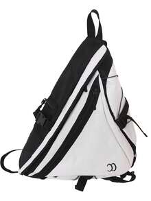 Diy Archery Bag With Multiple Functions, Unisex, Suitable For Shoulder Or Crossbody, Large Capacity, Fashionable, Suitable For Sports, Korean Style, Suitable For Students - Black and White - View 3