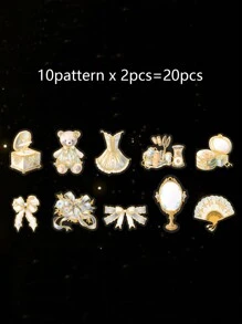 一包 20 張古董鍍金日記 Diy 裝飾剪貼簿材料貼紙包 - 彩色 - 查看 4