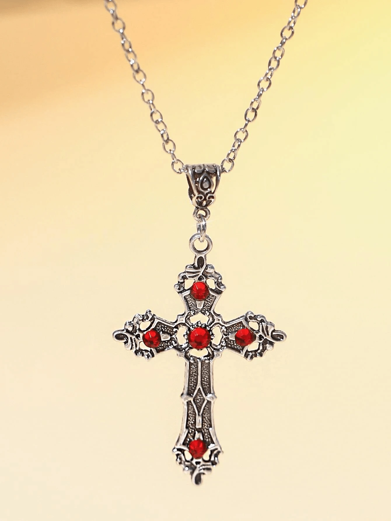 1 Cross Necklace - Multicolor - View 1