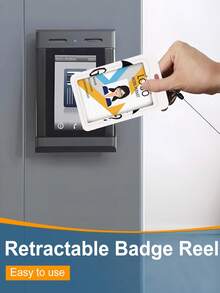 2套縮短旋轉識別證扣帶,易扣帶和身份證夾,適用於學生、醫護人員、辦公室 - 彩色 - 查看 3