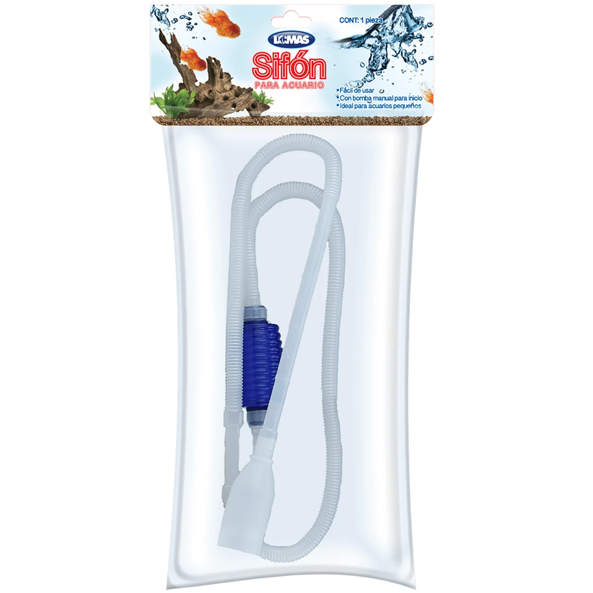 Lomas Sifón con Bomba para Limpiar Peceras - transparente - Ver 1