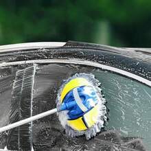 Car Wash Brush Mop Chenille Cleaning Broom Washer Microfiber Long Handle Telescopic Machine Exterior Caravan RV Car Accessories - Silver - View 3