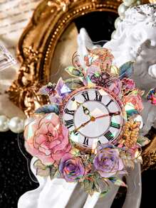 20pcs/Pack Antique Gold Foil Decorative Stickers For Diy Hand Account, Scrapbooking - Multicolor - View 2