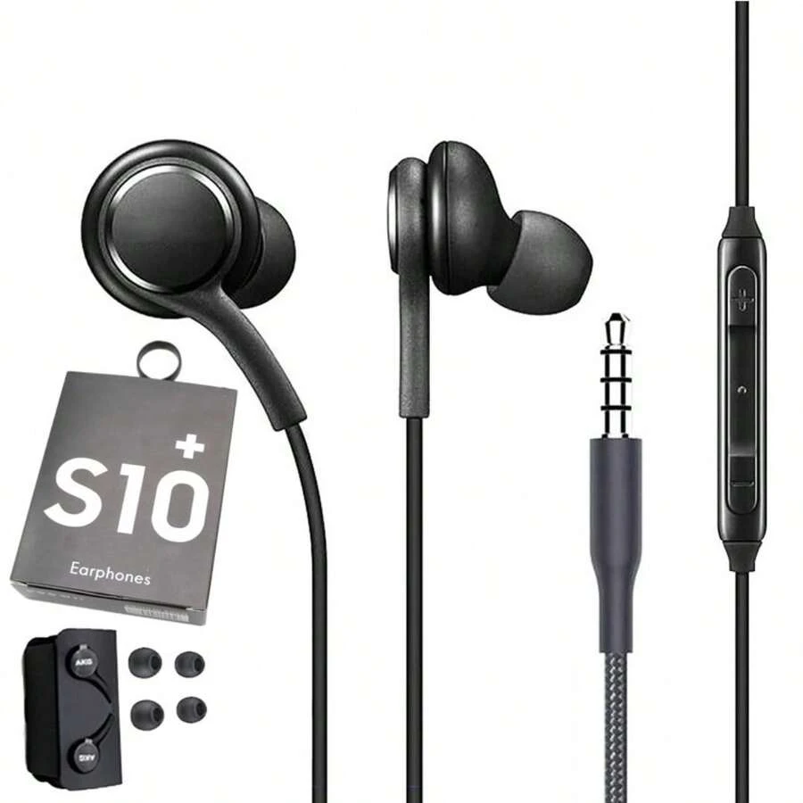 Audífonos Manos Libres con cable Para Sam-sung A-K-G Auriculares Para Música y Llamadas - Negro - Ver 1