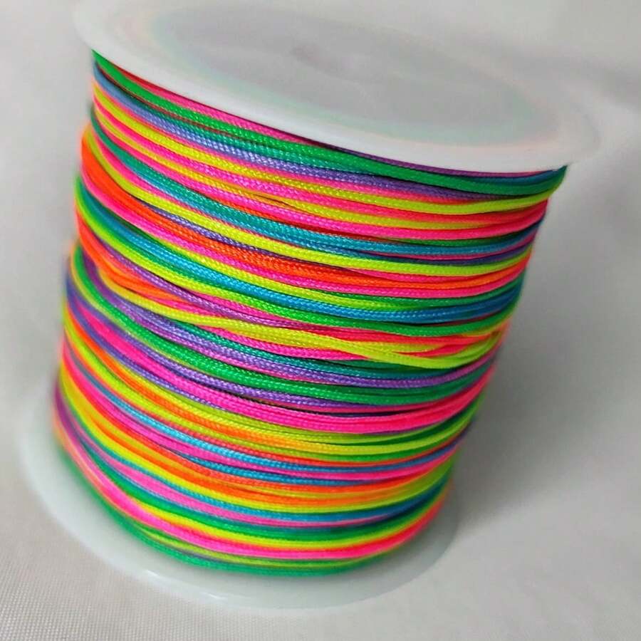 1 Rollo de Hilo Chino 100 m, Varios Colores Para Elaboración de Pulseras, Accesorios Diy, - Multicolor - Ver 1