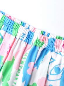 Annil Tween Girl Summer Wear Loose Feet Tie Quần chống muỗi mát mẻ - Hồng - Xem 5