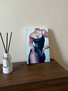 1pc Wooden Frame Painting,Human Body Art Oil Painting Wall Art Poster,Picture Print Canvas Wall Art, Waterproof Canvas Poster,Canvas Art ,Very Suitable Living Room Bedroom Office Family Wall Art And Home Decor , Canvas Gift,Diverse Aesthetic Female Body Wall Painting Gifts Birthday Graduation