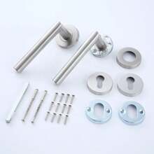 Stainless Steel Fire Door Handle, Flame Resistant Door Handle, Escape Door Handle, Flame Resistant Lock Handle, Split Lock Handle For Flame Resistant Door - Silver - View 4