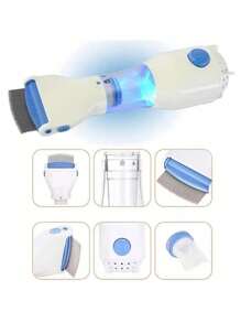 Aspiradora de Piojos y Liendres Eliminar Matar Piojos Envases Plasticos con Filtros Azul Metálico: Peine Saca Piojos, Aspiradora de Piojoso, Máquina Aspiradora de Piojo - Fácil de Usar para Deshacerse de Piojos, Liendres y Pulgas - Azul - Ver 5