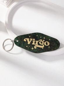 1pc Fashionable Minimalist Acrylic Zodiac Keychain, Ladies Birthday Gift Casual Car Accessories Bag Charm - Multicolor - View 3