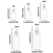 50 件可再填充塑料滴管瓶套装，容量：3/5/10/15/20 毫升，适用于精油、墨水、颜料等。包含 5 个漏斗，可作为礼物、客厅家居卧室浴室家居装饰、旅行用品、婚礼、派对、生日、送给男士、妈妈、爸爸、朋友的礼物、新年、配饰、趣味礼物 - 無色 - 查看 2