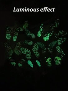 5 件/10 件/18 件/24 件 Pvc 材質模擬蝴蝶花園樁裝飾,復古風格夜光適用於花園、草坪、公園、陽台、臥室和室內裝飾 - 彩色 - 查看 3