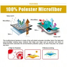 女士圍巾書法戶外騎行口罩純色魔術頭帶圍巾防曬快幹透氣跑步男女皆宜 - 黃色 - 查看 4