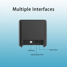 Gainscha E200I POS Printer, 80mm Thermal Receipt Printer, Restaurant Kitchen Printer With Auto Cutter, USB Port   Interface, ESC/POS Command, Support Cash Drawer For Windows//Linux - Single USB - View 2