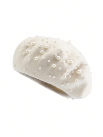 溫暖的仿珍珠貝雷帽經典八角南瓜帽,派對必備