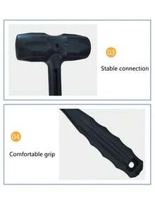 塑料小錘子,家具安裝安全錘,便攜防滑地板塑料錘 - 黑色 - 查看 6