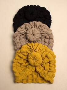 3pcs Candy Colored Donut Decorated Baby Headbands & Hats For Spring - Multicolor - View 1