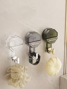 1入組灰色真空吸盤掛鉤,掛在牆上的衣服/毛巾掛鉤具有強力粘合力,適用於浴室和臥室,適合掛起長袍/海綿,無痕勾子 - 灰色 - 查看 7