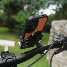 1pc Black Aluminum Alloy Bicycle Mobile Phone Navigation Holder - Black - View 4