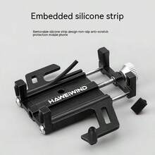 1pc Black Aluminum Alloy Bicycle Mobile Phone Navigation Holder - Black - View 3