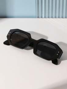 1 件女士黑色复古猫眼时尚眼镜，带铆钉装饰，Y2k 风格，适合日常佩戴和户外旅行，作为时尚配饰