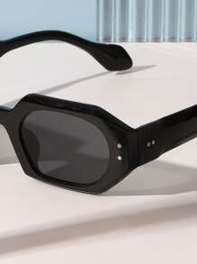 1 件女士黑色复古猫眼时尚眼镜，带铆钉装饰，Y2k 风格，适合日常佩戴和户外旅行，作为时尚配饰