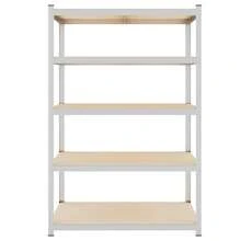 5-Tier Metal Shelving Unit,Utility Adjustable Storage Rack,Multipurpose Storage Shelf for Garage,Basement, Kitchen, Pantry, Closet - Silver - View 1
