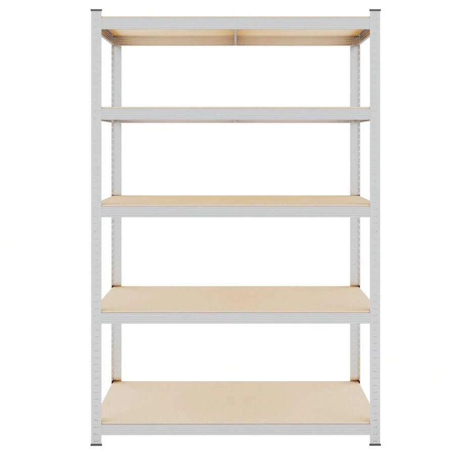 5-Tier Metal Shelving Unit,Utility Adjustable Storage Rack,Multipurpose Storage Shelf for Garage,Basement, Kitchen, Pantry, Closet - Silver - View 1