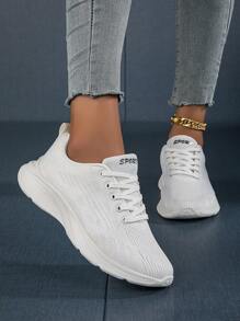 Trắng Độ co giãn Cao Đế Mềm Giày Chạy bộ , Nhẹ Và Thoáng khí Giày thể thao - trắng - Xem 5
