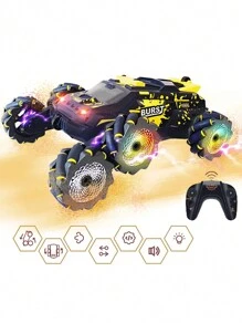 Remote Control Car 6-Wheeled Acrobatic RC Car Controlled By Watch And Remote Control Excitement And Adventure! - Multicolor - View 1
