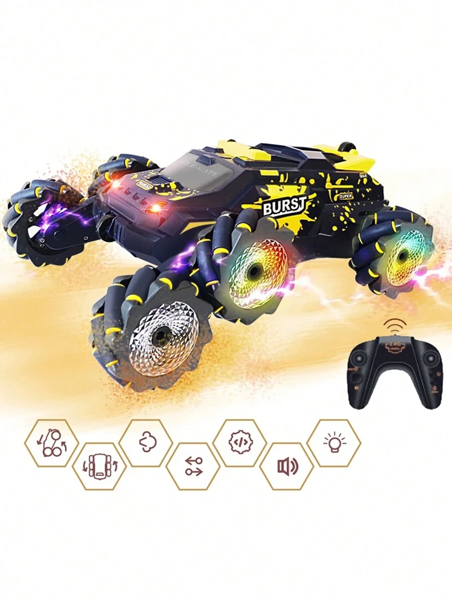 Remote Control Car 6-Wheeled Acrobatic RC Car Controlled By Watch And Remote Control Excitement And Adventure! - Multicolor - View 1