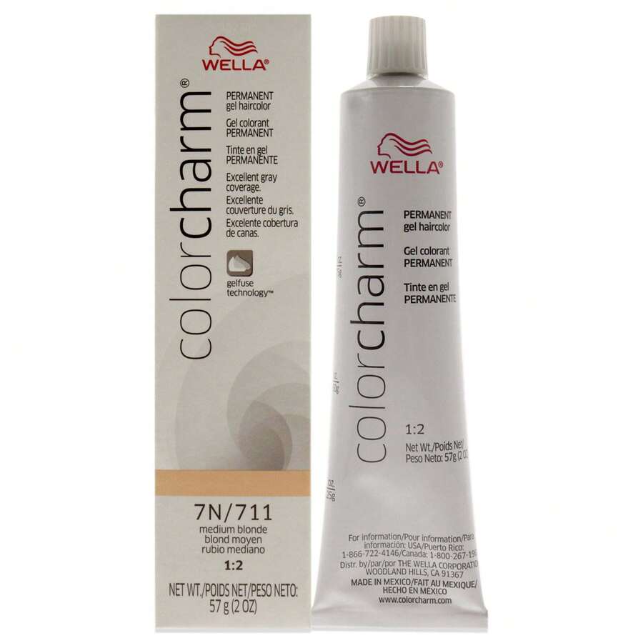 WELLA Color Charm Permanent Hair Color Gel - 711 7N Medium Blonde by Wella for Unisex - 2 oz Hair Color - 預設 - 查看 1