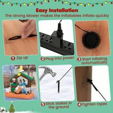 6 Feet Lighted Christmas Inflatable Nativity Scene Decoration - Multicolor - View 8