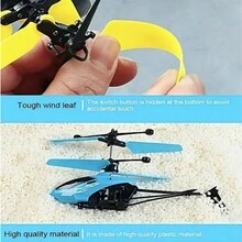 Remote Control & Gesture Sensor Flying Toy, Floating Helicopter & Crystal Ball, Indoor & Outdoor Play, Thanksgiving, Birthday Gift, Double 11, Christmas, Halloween - Yellow - View 5