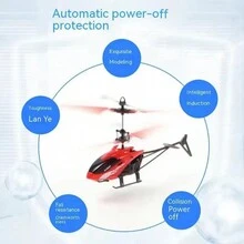 Remote Control & Gesture Sensor Flying Toy, Floating Helicopter & Crystal Ball, Indoor & Outdoor Play, Thanksgiving, Birthday Gift, Double 11, Christmas, Halloween - Yellow - View 9