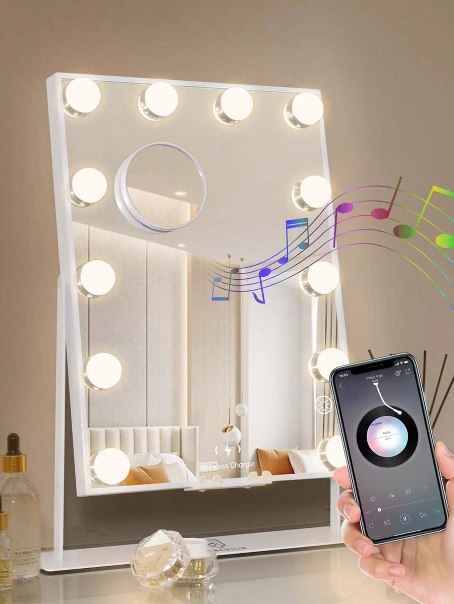 FENCHILIN Hollywood Vanity Mirror with Lights and Bluetooth Wireless