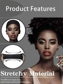 Bộ 12 mũ trùm tóc giả bằng vải lưới đàn hồi thoáng khí dành cho tóc giả ren phía trước, lưới co giãn chống trượt, quà tặng Giáng sinh lý tưởng - màu đen - Xem 4