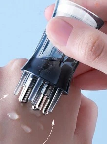 頭皮應用梳、5ml旅行便攜式髮油塗油瓶、頭部按摩刷、精油護髮刷 - 藍色 - 查看 2