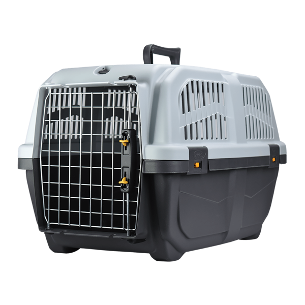 MPS Iata 3 Rigid Skudo Carrier For Dogs And Cats Girl With Stockings 60cm X 40cm X 39cm Color Gray With Black