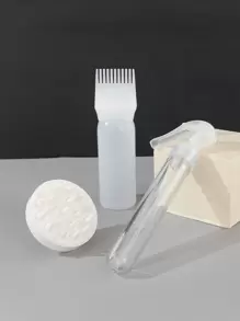 3入組,1入頭髮染料應用化妝刷瓶染髮洗髮水瓶油梳染髮瓶應用器烫发造型工具,1入絲質硅膠按摩洗髮刷,多色手動頭部按摩器浴室使用,頭皮按摩器,梳子/髮梳,1入噴霧瓶可裝水噴水罐美容院理髮師水噴擴散器 - 彩色 - 查看 1