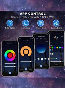 1 件星光音樂投影機銀河投影機搭配星空、雲、移動波浪、帶遙控器的夜燈投影機適用於家庭劇院、臥室、客廳、天花板、派對 - 黑色 - 查看 4