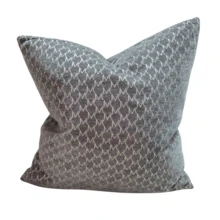 Modern Soft Home Decorative Geometric Pattern Comfortable Gray Cushion Cover Without Filling, Suitable For Bed/sofa/office - Grey - View 1