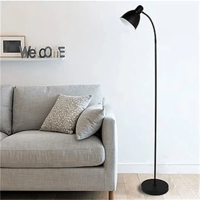 Luminária Piso Abajur Chão  Ferro Lâmpada De Leitura Com Pescoço De Ganso Flexível Ajustável Lâmpada De Pé De Metal Para Sala De Estar Quarto Escritório Luminária