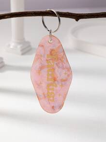1pc Fashionable Minimalist Acrylic Zodiac Keychain, Ladies Birthday Gift Casual Car Accessories Bag Charm - Multicolor - View 4
