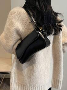 Nuevo bolso de hombro versátil y de moda - Negro - Ver 3