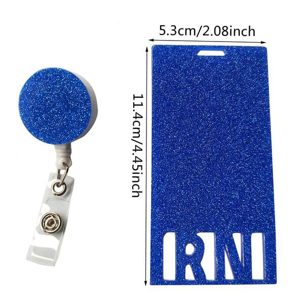 RN Letter Cute Cartoon Acrylic Pattern Easy Pull Buckle Chest