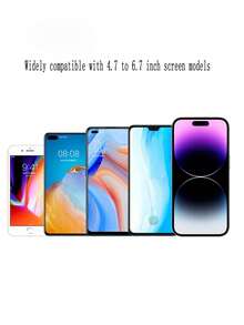 1入組黑色abs材質車用手機座,適用於插入風扇安裝的手機座