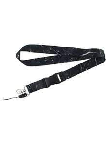 1 pièce Sangle de cou détachable pour porte-badge, clés, porte-clés, design marbre. Parfait pour les enseignants, les hommes et les femmes, avec boucle à dégagement rapide. Cordon pour téléphone portable, carte d'identité ou portefeuille, etc. Cadeau décontracté, souvenir, accessoire de voiture, charme de sac, scolaire, gothique mignon Y2K